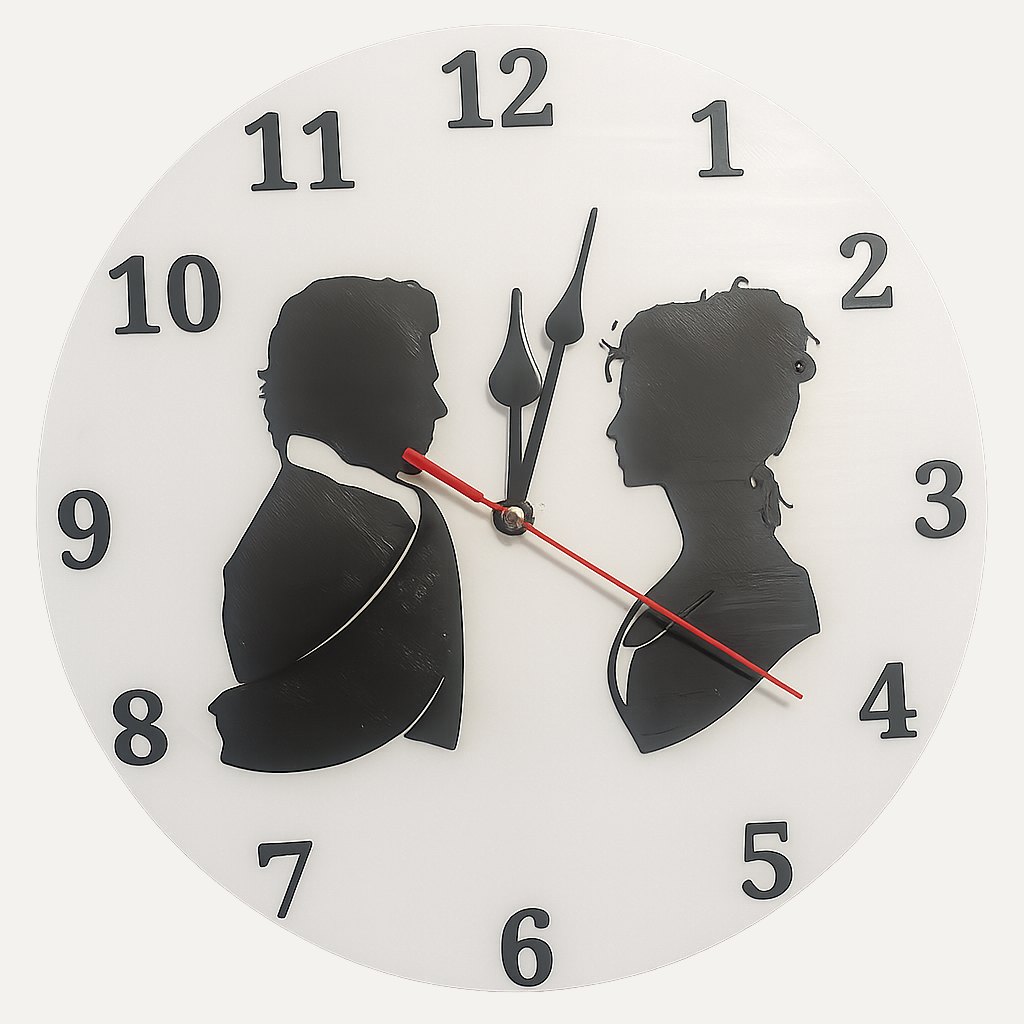 Reloj de pared decorativo impreso en 3D